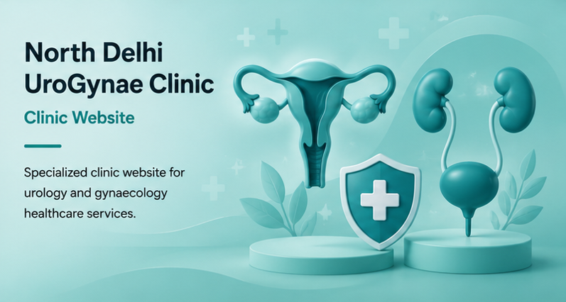 North Delhi UroGynae clinic website homepage